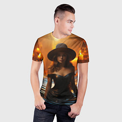 Футболка спортивная мужская Красавица ведьма, цвет: 3D-принт — фото 2