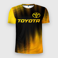 Футболка спортивная мужская Toyota - gold gradient посередине, цвет: 3D-принт