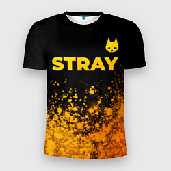 Футболка спортивная мужская Stray - gold gradient посередине, цвет: 3D-принт