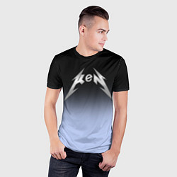 Футболка спортивная мужская Кен - стиль металлики: градиент, цвет: 3D-принт — фото 2