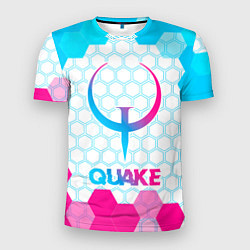 Футболка спортивная мужская Quake neon gradient style, цвет: 3D-принт