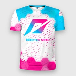 Футболка спортивная мужская Need for Speed neon gradient style, цвет: 3D-принт