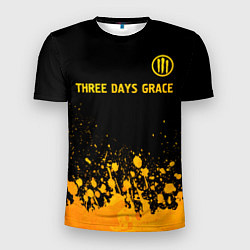Футболка спортивная мужская Three Days Grace - gold gradient посередине, цвет: 3D-принт