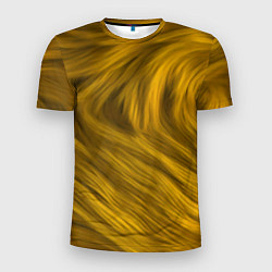 Футболка спортивная мужская Текстура желтой шерсти, цвет: 3D-принт