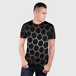 Футболка спортивная мужская Шестиугольник пчелиный улей, цвет: 3D-принт — фото 2