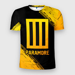 Футболка спортивная мужская Paramore - gold gradient, цвет: 3D-принт