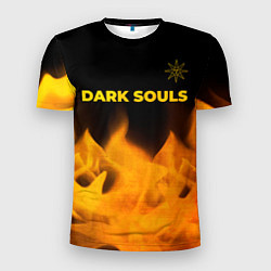 Футболка спортивная мужская Dark Souls - gold gradient посередине, цвет: 3D-принт