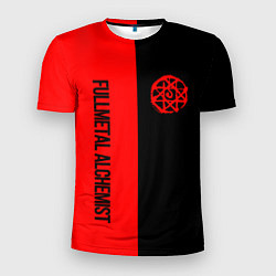 Мужская спорт-футболка Стальной алхимик - красная печать Альфонс