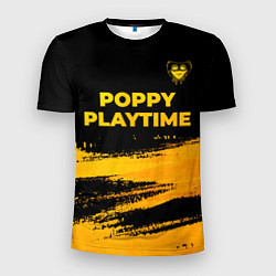 Футболка спортивная мужская Poppy Playtime - gold gradient посередине, цвет: 3D-принт