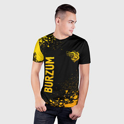 Футболка спортивная мужская Burzum - gold gradient вертикально, цвет: 3D-принт — фото 2