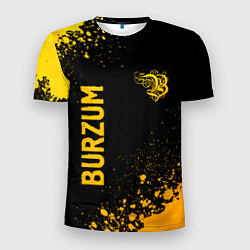 Футболка спортивная мужская Burzum - gold gradient вертикально, цвет: 3D-принт