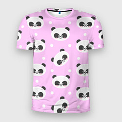 Мужская спорт-футболка Милая улыбающаяся панда
