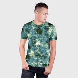 Футболка спортивная мужская Абстракция - ocean in grunge style, цвет: 3D-принт — фото 2