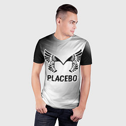 Футболка спортивная мужская Placebo glitch на светлом фоне, цвет: 3D-принт — фото 2