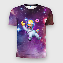 Футболка спортивная мужская Homer Simpson in space - ai art, цвет: 3D-принт