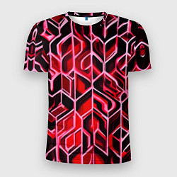 Футболка спортивная мужская Красный узор, цвет: 3D-принт