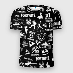 Мужская спорт-футболка Fortnite alllogo black