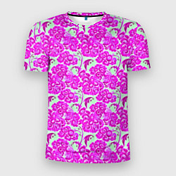 Мужская спорт-футболка Розовая гжель