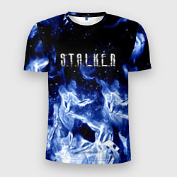 Футболка спортивная мужская Stalker огненный синий стиль, цвет: 3D-принт