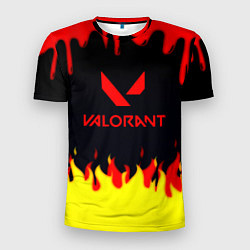 Футболка спортивная мужская Valorant flame texture games, цвет: 3D-принт