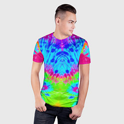 Футболка спортивная мужская Tie-Dye abstraction, цвет: 3D-принт — фото 2