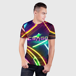 Футболка спортивная мужская Counter Strike - neon glow, цвет: 3D-принт — фото 2