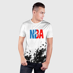 Футболка спортивная мужская Basketball краски, цвет: 3D-принт — фото 2