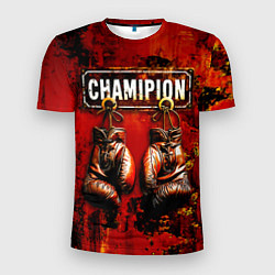 Футболка спортивная мужская Champion boxing, цвет: 3D-принт