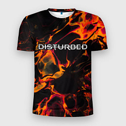 Футболка спортивная мужская Disturbed red lava, цвет: 3D-принт