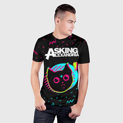 Футболка спортивная мужская Asking Alexandria - rock star cat, цвет: 3D-принт — фото 2