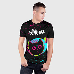 Футболка спортивная мужская Blink 182 - rock star cat, цвет: 3D-принт — фото 2