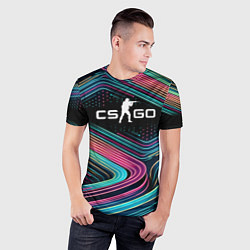 Футболка спортивная мужская Counter Strike - stripes, цвет: 3D-принт — фото 2