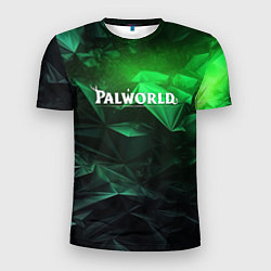 Футболка спортивная мужская Palworld logo green abstract, цвет: 3D-принт