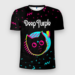 Футболка спортивная мужская Deep Purple - rock star cat, цвет: 3D-принт