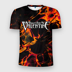 Футболка спортивная мужская Bullet For My Valentine red lava, цвет: 3D-принт