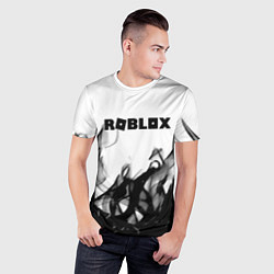 Футболка спортивная мужская Roblox flame текстура, цвет: 3D-принт — фото 2