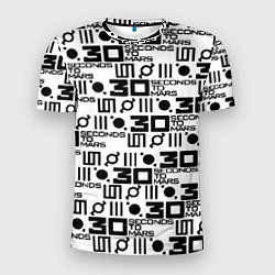 Мужская спорт-футболка Thirty Seconds to Mars pattern rock