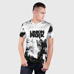 Футболка спортивная мужская Linkin park огненный дым рок, цвет: 3D-принт — фото 2