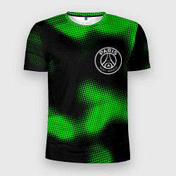 Футболка спортивная мужская PSG sport halftone, цвет: 3D-принт