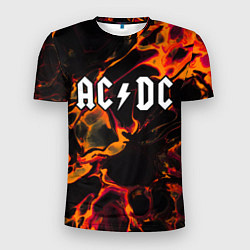 Мужская спорт-футболка AC DC red lava