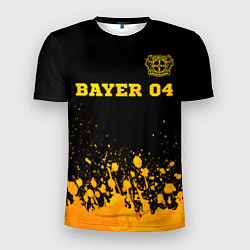 Футболка спортивная мужская Bayer 04 - gold gradient посередине, цвет: 3D-принт