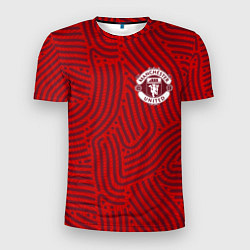 Футболка спортивная мужская Manchester United отпечатки, цвет: 3D-принт