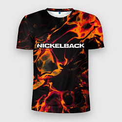 Футболка спортивная мужская Nickelback red lava, цвет: 3D-принт