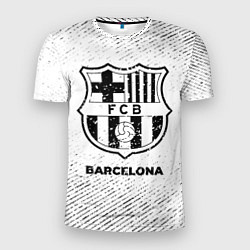 Футболка спортивная мужская Barcelona с потертостями на светлом фоне, цвет: 3D-принт