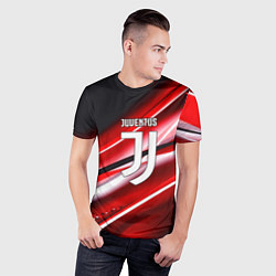 Футболка спортивная мужская Juventus geometry sport line, цвет: 3D-принт — фото 2