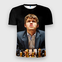Футболка спортивная мужская Магнус Карлсен думает, цвет: 3D-принт