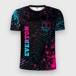 Футболка спортивная мужская Everton - neon gradient вертикально, цвет: 3D-принт