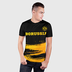 Футболка спортивная мужская Borussia - gold gradient посередине, цвет: 3D-принт — фото 2