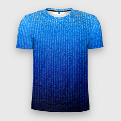 Мужская спорт-футболка Сине-голубой в вертикальную полоску