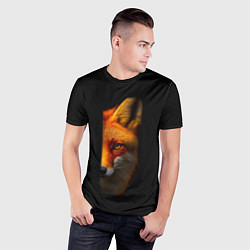 Футболка спортивная мужская Морда рыжей лисы, цвет: 3D-принт — фото 2